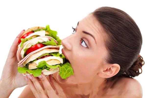 weight-gain biting a big sandwich