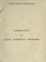 constipation and allied intestinal disorders