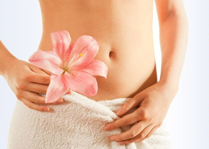 clean healthy tummy with herbal flower