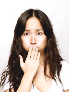 woman feeling nauseous